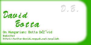 david botta business card